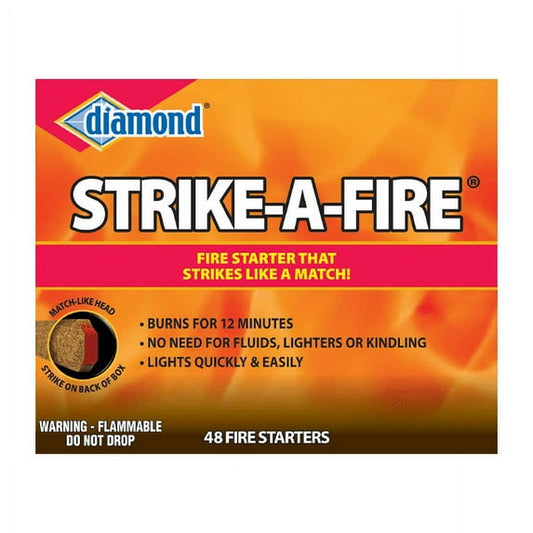 Diamond Strike-a-Fire Fire Starters, 48 Count per Pack, Strikes like a Match total weight 3.3lbs per pack