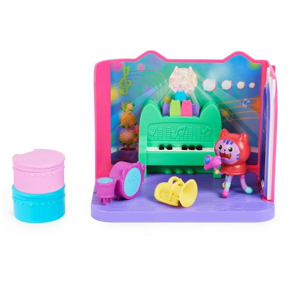 GabbyÕs Dollhouse, Groovy Music Room Playset with Daniel James Catnip Figure