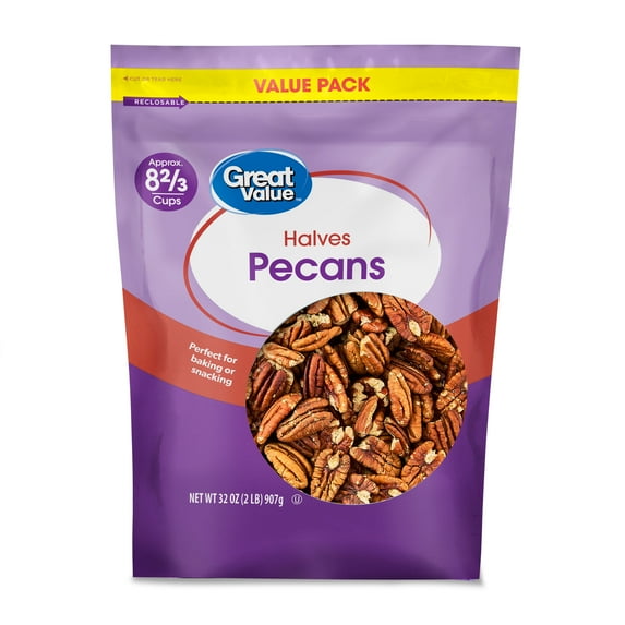 Great Value Pecan Halves, 32 oz