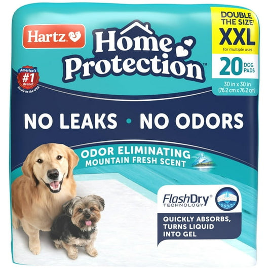Hartz Home Protection Mountain Fresh Scent Dog Pads, 2XL, 30in x 30in, 20ct