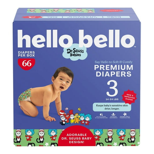 Hello Bello Dr. Seuss Babies Diapers Club Box - Size 3, 66 Count (Select for More Options)