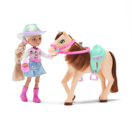 Hey Bestie Charlie & Daisy (5.5-inch) Fashion Doll & Toy Horse Set, Blonde Hair & Brown Eyes, Ages 3 & Up