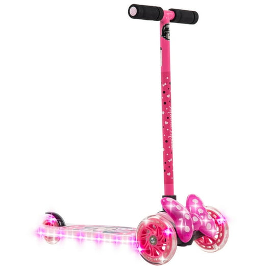 Huffy Disney Minnie Mouse Light-Up Toddler Scooter, 3-Wheel Design, Ages 3+, Pink