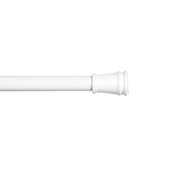 Kenney¨ Rogers 5/8" Twist & Fitª No Tools Adjustable Tension Window Curtain Rod, 48-84", White