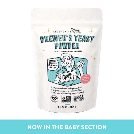 Legendairy Milk Brewer's Yeast Powder Supplement for Breast Milk Production, 16 oz