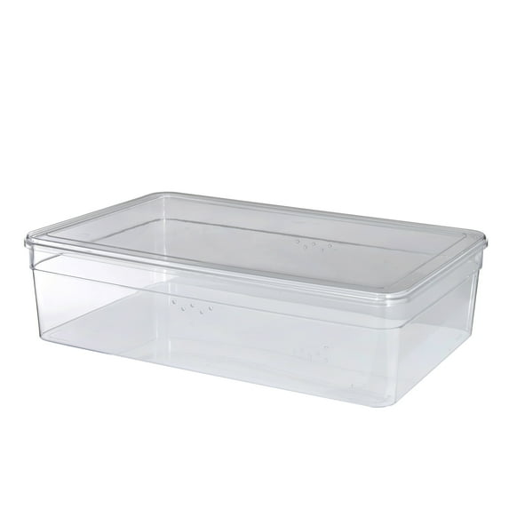 Mainstays Clear Plastic Glossy Boot Box with Lid for Adult
