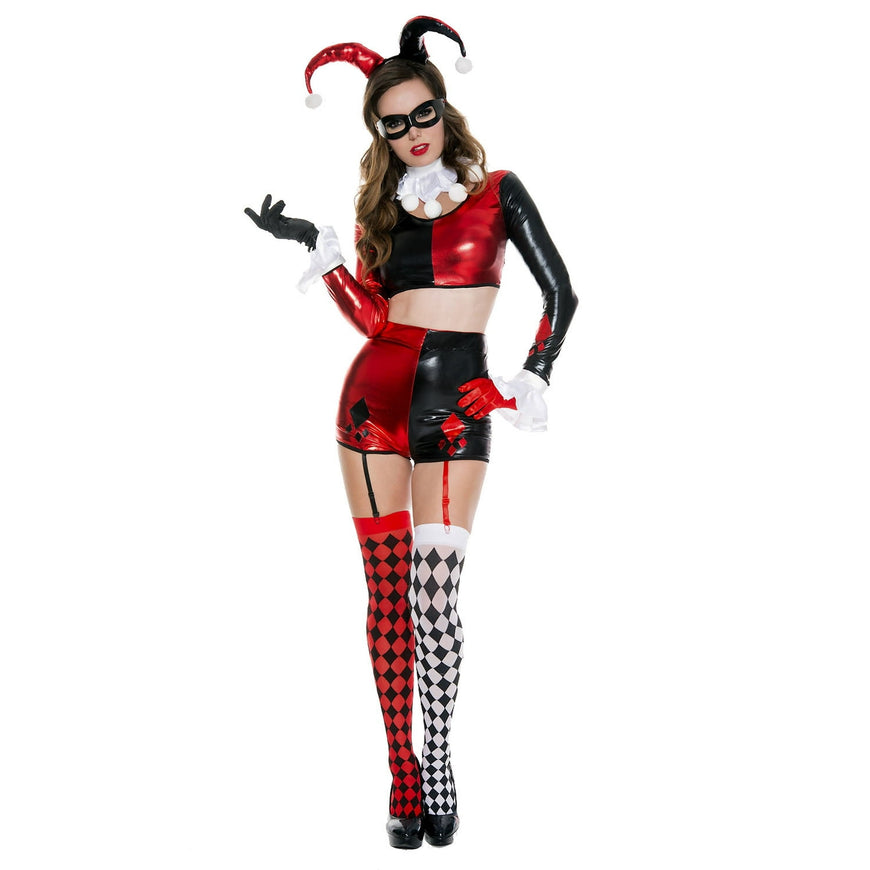 Music Legs Women's Gorgeous Harlequin Jester Costume