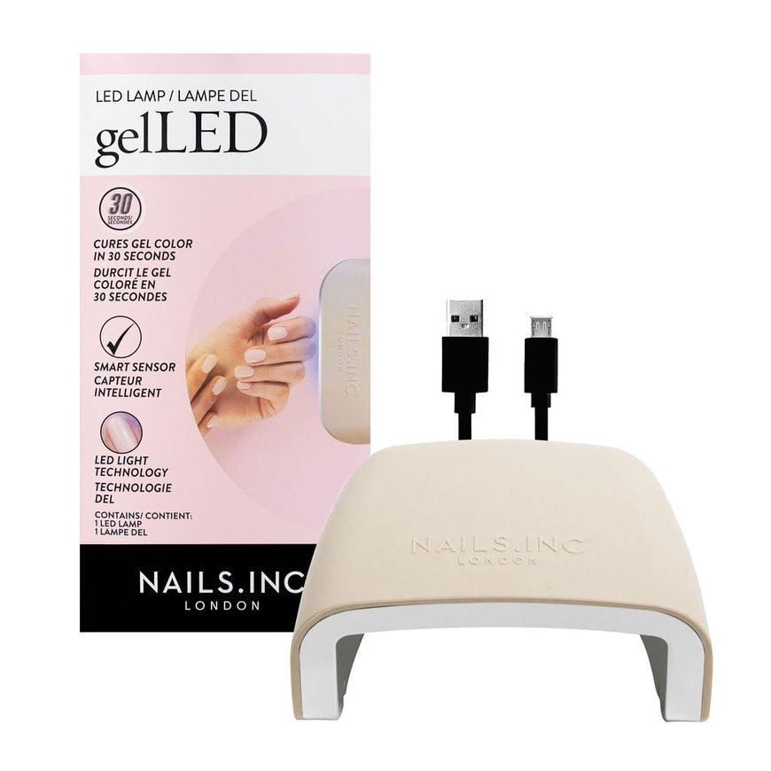 Nails.INC x Sensationail GelLED Gel Nails Nude LED Lamp, Flash Cures in 15 and 30 Seconds
