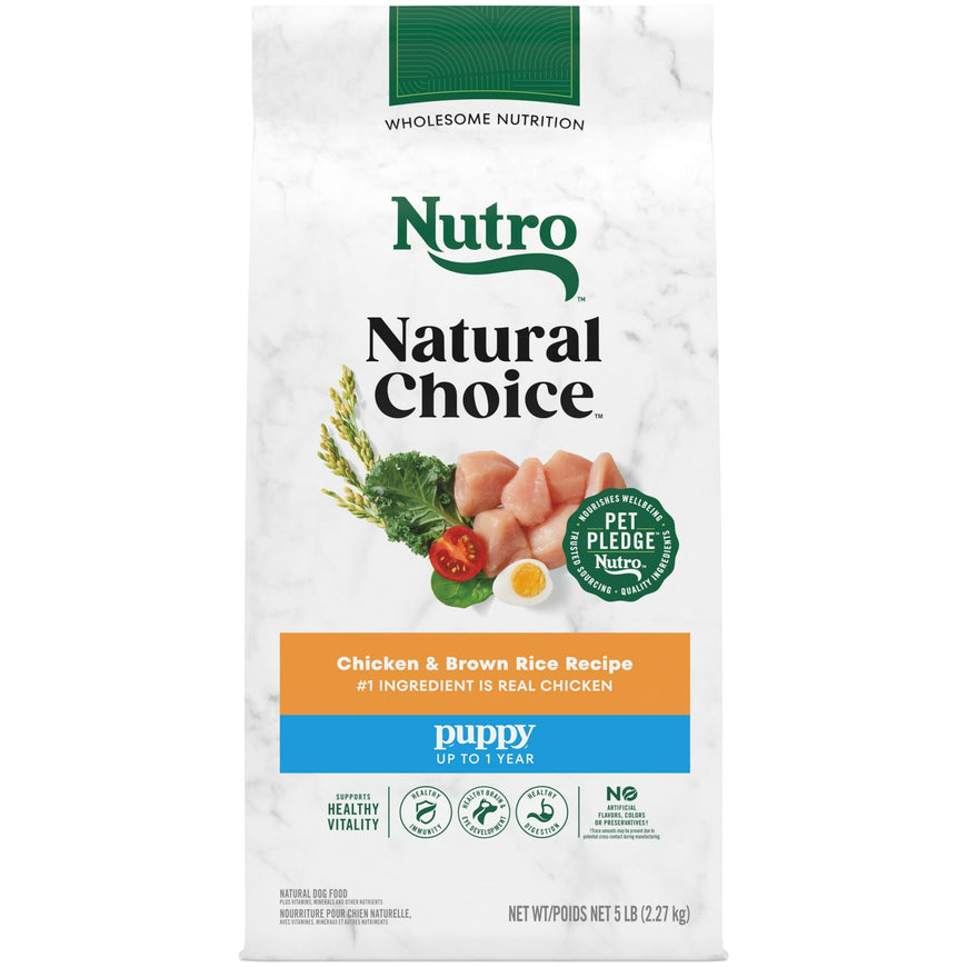 Nutro Natural Choice Puppy Dry Dog Food, Chicken And Brown Rice Recipe, 5 Lbs.