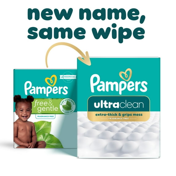 Pampers Free & Gentle Ultra Clean Baby Wipes, 12-Pack 936 Wipes (Select for More Options)