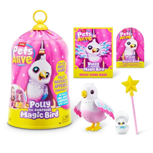 Pets Alive Polly the Magic Bird Electronic Girls Robotic Toy , Interactive Sounds by ZURU