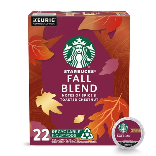 Starbucks Fall Blend, Medium Roast Coffee, Keurig K-Cup Coffee Pods, Arabica, 22 Count