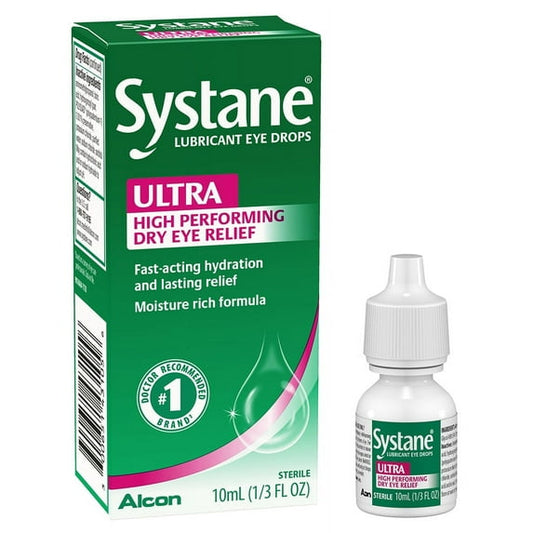 Systane Ultra Liquid Eye Drops for Dry Eye Relief and Daily Use, 10 ml