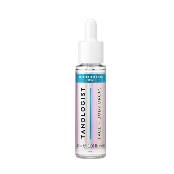Tanologist Medium Tan Drops, Liquid Self-Tanning Drops, Bronzing, 1.01 fl.oz/ 30 ml Bottle