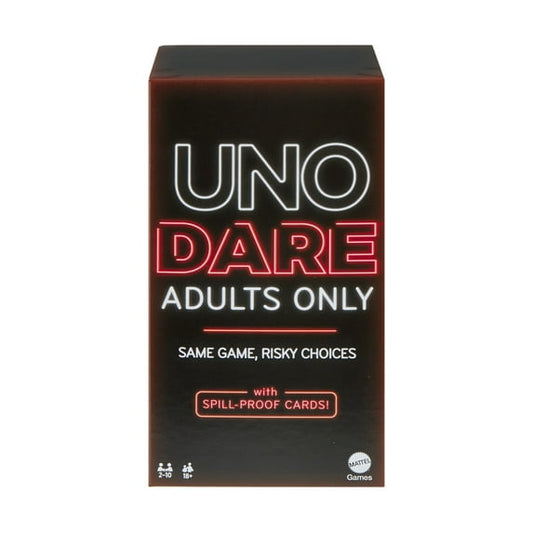 UNO Dare Adults Only Card Game, 2-10 Players, Waterproof Cards and Dice for Adult Game Night (Walmart Exclusive)