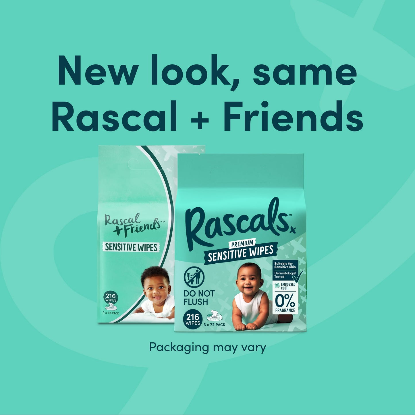 Rascals Premium Sensitive Alcohol Free Baby Wipes, 1152 Count