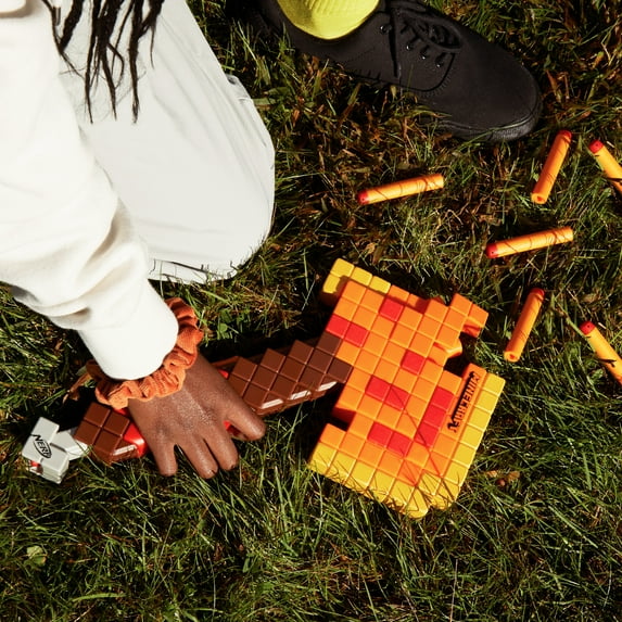 Nerf Minecraft Firebrand, Dart Blasting Axe, Halloween Costume Accessory