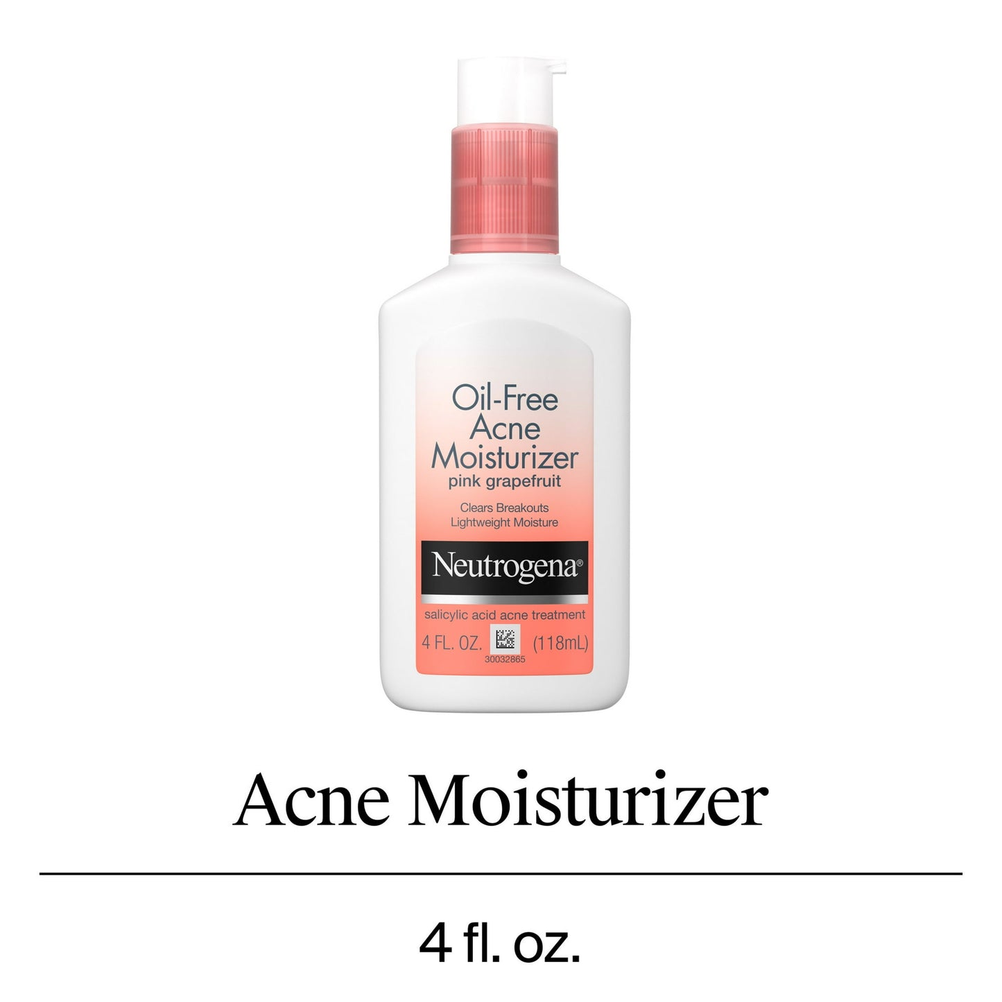 (3 pack) Neutrogena Pink Grapefruit Acne Face Moisturizer, Oil-Free, 4 fl oz