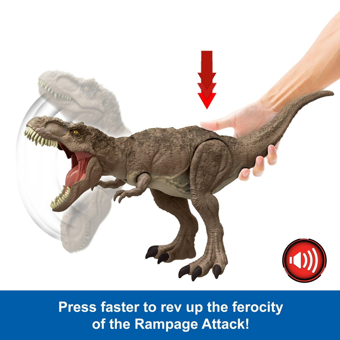 Jurassic World Chaos Theory All-Out Attack Tyrannosaurus Rex Dinosaur Action Figure Toy