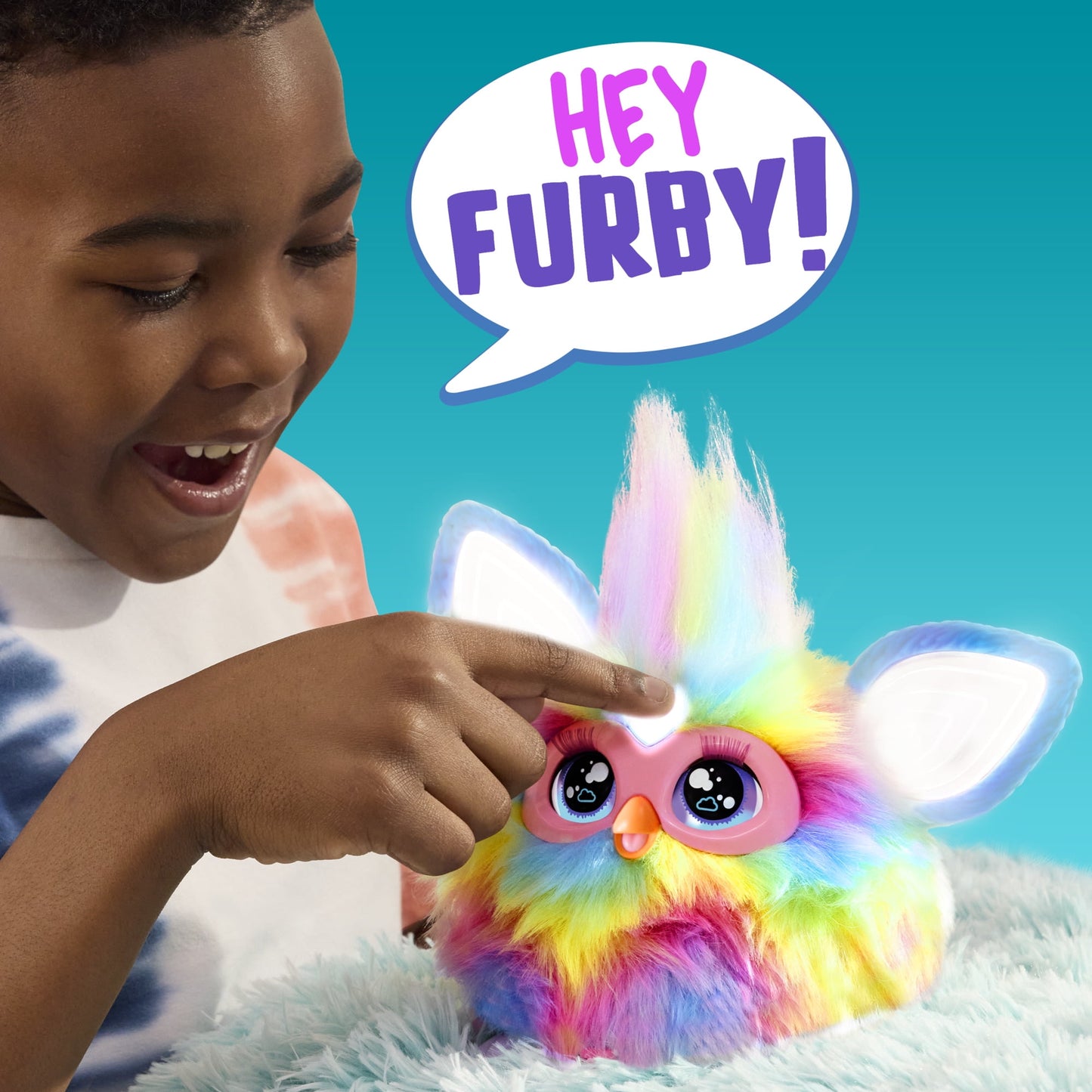 Furby Tie Dye Plush Toy, Voice Activated, 15 Fashion Accessories, Interactive Toys, Ages 6+