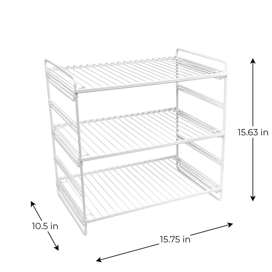Mainstays 3-Tier Adjustable Storage Shelf, White