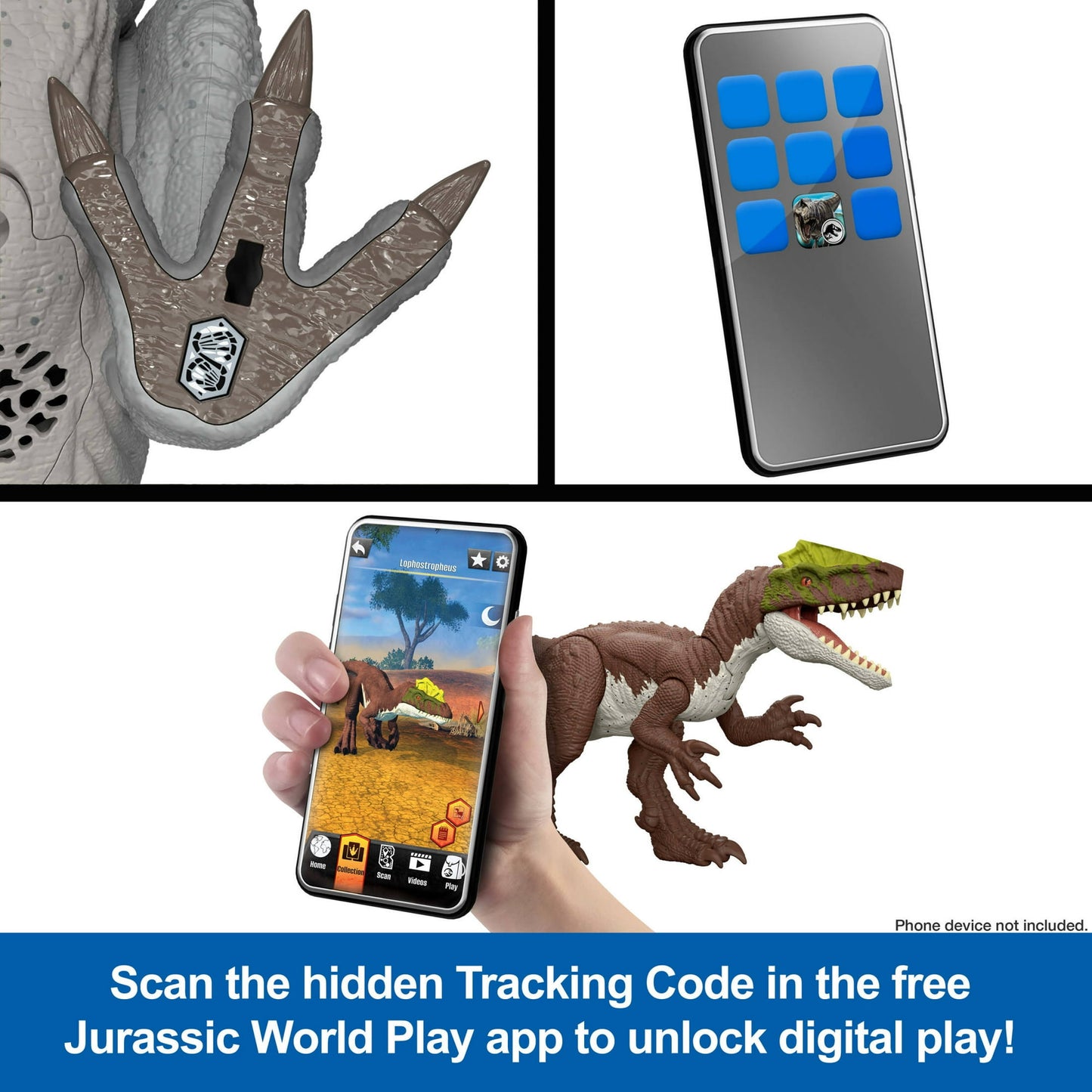 Jurassic World Rebirth Bite N Blast Mosasaurus Action Figure and Mini Dilophosaurus, Dinosaur Toy