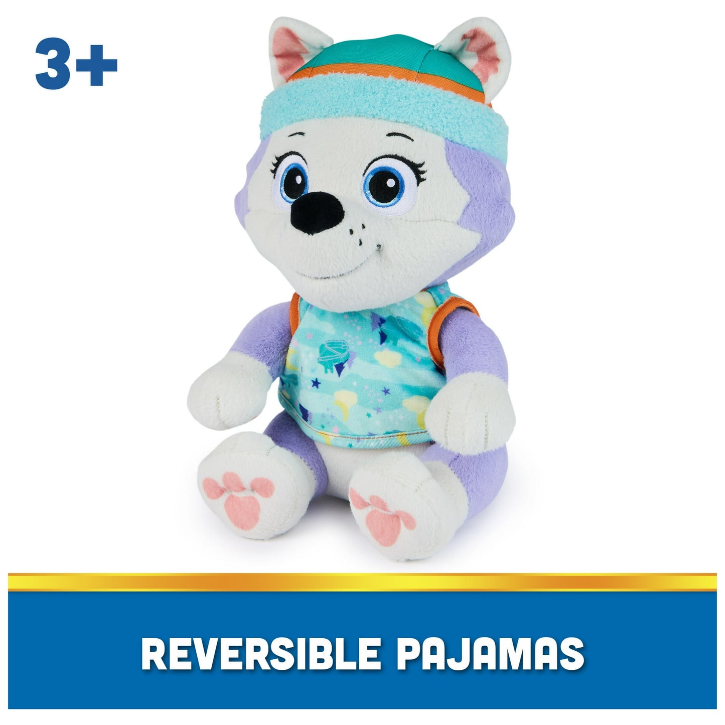PAW Patrol, Bedtime Plush Everest with Reversible Outfit