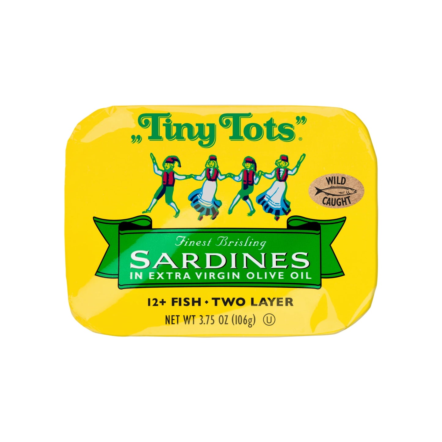 (6 pack) King Oscar Tiny Tots Wild Caught Sardines in Extra Virgin Olive Oil 3.75 ounces