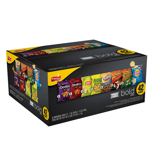 Frito Lay Bold Mix Chips Variety Pack, Mega Size, 42 Count
