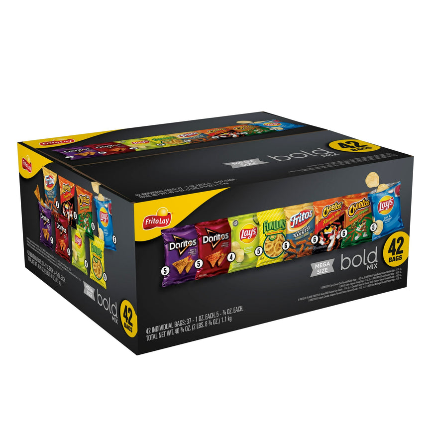 Frito Lay Bold Mix Chips Variety Pack, Mega Size, 42 Count