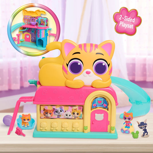 Disney Junior SuperKitties Purr ÔNÕ Play Playset and Figures, 12-pieces, Lights and Sounds