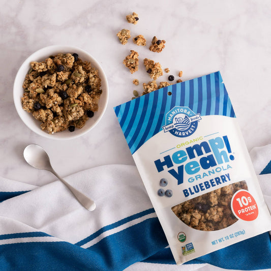 Manitoba Harvest Organic Granola, Hemp Yeah! Blueberry Granola, Organic Vegan Cereal,10 oz
